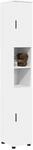 vidaXL Badezimmerschrank Wei&szlig; 30 x 35 x 192 cm Holzwerkstoff & Metall,...
