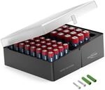 ANSMANN Batteriebox Aufbewahrungsbox f&uuml;r 56 Batterien Akkus mit 32 AAA + 20 Mignon