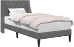 vidaXL Bettrahmen mit Kopfteil Dunkelgrau 100 x 203 cm Samt, Elegantes...