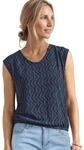 Street One Dropped Shoulder Shirt mit Elastiksaum Ashen Blue 36