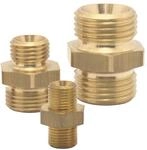 Elmag Druckluft-Doppelnippel | Au&szlig;engewinde 3/8-3/8 Zoll | Messing