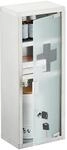 Relaxdays Medizinschrank Edelstahl, HBT 45x18x12cm, Silber