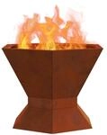 vidaXL Feuerschale Rostig 50 x 50 x 40 cm Wetterfeststahl, Feuerstelle f&uuml;r...