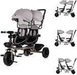 Chipolino Zwillingsdreirad Hip Hop, Zwei Kinder, bis 40 kg, Sitze 360&deg; drehbar