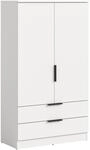xonox.home &ndash; W&auml;scheschrank Kopenhagen 80x140x37 cm in Wei&szlig; &ndash; 2-teiliges...