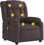vidaXL Massagesessel Dunkelbraun Stoff