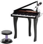 HOMCOM Keyboard Kinder mit 37 Tasten, Hocker Klavier mit Mikrofon,...