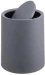 Relaxdays Kosmetikeimer, 6 Liter, Schwingdeckel, Inneneimer, matter Kunststoff,