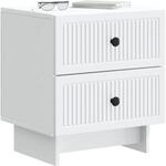 vidaXL Nachttisch Wei&szlig; 43 x 34,5 x 47,5 cm Holzwerkstoff, Schlafzimmer...