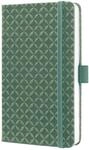 Sigel JN140 Notizbuch A6 liniert gr&uuml;n, Tagebuch Jolie, Hardcover, Gummiband,