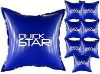 QUICK STAR 8 St&uuml;ck Poolkissen Eckig 120x120 cm Blau | 4 Seile &...