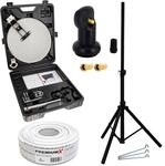 PremiumX Camping Satelliten-Anlage Mobile Satellitensch&uuml;ssel SAT TV Single LNB...