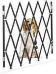 Relaxdays Hundeabsperrgitter, ausziehbar bis 118 cm, 69-82,5 cm hoch, Bambus, Hunde