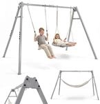 HyperMotion 4-in-1 Gartenschaukel Set aus Legiertem Stahl und Polyester,