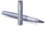 Parker Vector XL Tintenroller | Silberblaue Metallic-Lackierung auf Messing | Feine