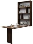 Mirjan24 Wandtisch Albi, Wandklapptisch mit 2 Regalen, V-Tisch, Esstisch, Tisch...
