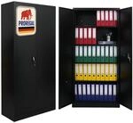PROREGAL Fl&uuml;gelt&uuml;renschrank Elephant Metall Aktenschrank abschlie&szlig;bar 2...