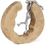 Moritz Skulptur Teamwork Teamarbeit 29 x 28 cm I Mangoholz Holz Deko Figur I
