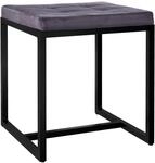 CLP Sitzhocker Barci I Moderner Hocker | Hochwertiger Polsterhocker mit schwarz