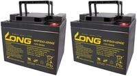 Akku kompatibel Invacare G2000 2X Kung Long 12V 50Ah Blei Akku zyklenfest AGM...