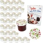 MamboCat 50er Set Sturzglas 125 ml mit Schraub-Deckel Wald-Erdbeere I...