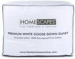 Homescapes Sommer Daunendecke 260x220 cm, luftige Sommerdecke mit 110 GSM...