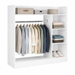 VCM Palosa Kleiderschrank H. 120 x B. 124 x T. 35 cm mit Kleiderstange &