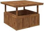vidaXL Gartenkaffee Tisch aus massivem Akazienholz h&ouml;henverstellbar