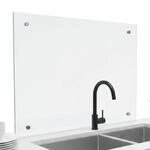 Mucola K&uuml;chenr&uuml;ckwand Glas Spritzschutz Herd ESG 6 mm 70x60 cm Klarglas