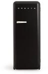 CREATE / RETRO FRIDGE 150 MARBLE/K&uuml;hlschrank mit Gefrierfach 281L in Schwarz, Griff