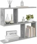 vidaXL Wandregal Betongrau 60 x 12 x 50,5 cm Holzwerkstoff
