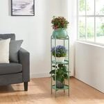[en.casa] Blumenst&auml;nder Altena Pflanzenst&auml;nder mit Blumentopf und 2 Ablagen...