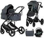 Chipolino Kinderwagen 3 in 1 Amore Babyschale Adapter Wickeltasche Fu&szlig;abdeckung