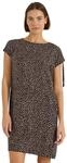Cecil Knielanges Kleid mit Capsleeves Brown Cacao XXL