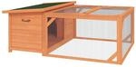 PawHut Kleintierstall mit &ouml;ffenbarem Asphaltdach 125,5 x 100 x 49 cm Orange