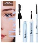 fleeky Augenbrauen-Set Brow Fix, Pomade & Micropen 3in1 - Perfekte Form...