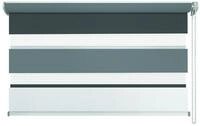 mydeco&reg; Duo-Rollo Fensterrollo Klemmfix ohne Bohren, Farbe Triple: Wei&szlig;, Grau,