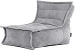Icon Dolce Sitzsack Kinder, Grau, Flauschiger Cord Stoff, Sitzsack Cord mit F&uuml;llung,