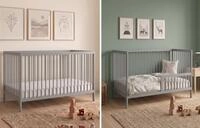 Kids Collective Babybett Kinderbett Gitterbett mit Rausfallschutz Baby Bett 