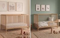 Kids Collective Babybett Kinderbett Gitterbett mit Rausfallschutz Baby Bett 