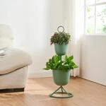 [en.casa] Blumenst&auml;nder Alphen Blumentopfst&auml;nder mit 2 Pflanzt&ouml;pfen