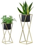 [en.casa] Pflanzst&auml;nder im 2er Set Blumenst&auml;nder aus Metall Blumentopf...