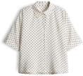 OPUS Damen Kurzarmbluse | Hemdbluse im Polka Dot Design Regular Fit Light...