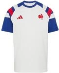 adidas Herren France Rugby Travel Men Shirt, White, L