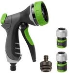 Dehner Multifunktionsbrause-Set, 2x Wasserstop, 1/2 Zoll Hahnst&uuml;ck, ca. 17 x 8 cm,