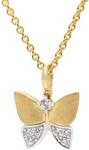 trendor Anh&auml;nger Gold 333/8K Schmetterling Vergoldete Silberkette 31195