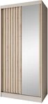 BEAUTY SOFA Kleiderschrank Donatello mit Spiegel und Lamellen, H&ouml;he: 205 cm,