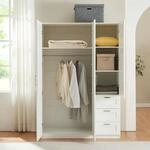 [en.casa] Kleiderschrank Finning 3-t&uuml;rig 176 x 120 x 52 cm Garderobenschrank...