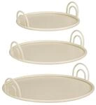 Mica Decorations Tablett mit Griffen &ndash; Set von 3 &ndash; Deko Tablett f&uuml;r...