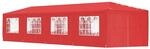 vidaXL Party-Zelt 1200 x 300 x 255 cm Rot PE und Stahl